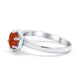 Solitaire Claw Prong Wedding Ring Simulated Cubic Zirconia 925 Sterling Silver