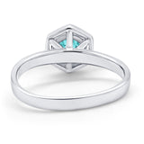 Solitaire Claw Prong Wedding Ring Simulated Cubic Zirconia 925 Sterling Silver