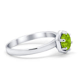Solitaire Claw Prong Wedding Ring Simulated Cubic Zirconia 925 Sterling Silver