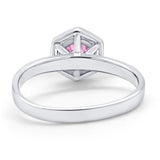 Solitaire Claw Prong Wedding Ring Simulated Cubic Zirconia 925 Sterling Silver