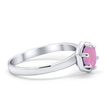 Solitaire Claw Prong Wedding Ring Simulated Cubic Zirconia 925 Sterling Silver