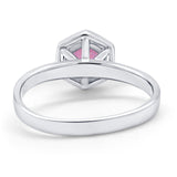 Solitaire Claw Prong Wedding Ring Simulated Cubic Zirconia 925 Sterling Silver