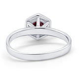 Solitaire Claw Prong Wedding Ring Simulated Cubic Zirconia 925 Sterling Silver