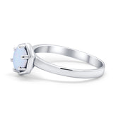 Solitaire Claw Prong Wedding Ring Simulated Cubic Zirconia 925 Sterling Silver
