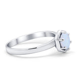 Solitaire Claw Prong Wedding Ring Simulated Cubic Zirconia 925 Sterling Silver