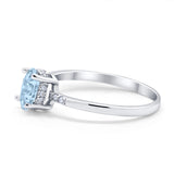 Art Deco Oval Wedding Ring Simulated Cubic Zirconia 925 Sterling Silver