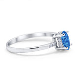 Art Deco Oval Wedding Ring Simulated Cubic Zirconia 925 Sterling Silver