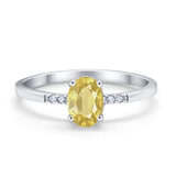 Art Deco Oval Wedding Ring Simulated Cubic Zirconia 925 Sterling Silver