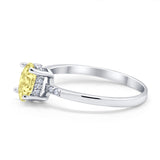 Art Deco Oval Wedding Ring Simulated Cubic Zirconia 925 Sterling Silver