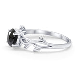 Solitaire Wedding Ring Round Simulated Cubic Zirconia 925 Sterling Silver