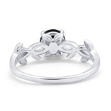 Solitaire Wedding Ring Round Simulated Cubic Zirconia 925 Sterling Silver
