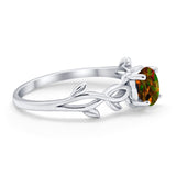 Solitaire Wedding Ring Round Simulated Cubic Zirconia 925 Sterling Silver