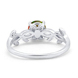 Solitaire Wedding Ring Round Simulated Cubic Zirconia 925 Sterling Silver