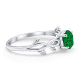 Solitaire Wedding Ring Round Simulated Cubic Zirconia 925 Sterling Silver