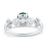 Solitaire Wedding Ring Round Simulated Cubic Zirconia 925 Sterling Silver
