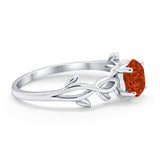 Solitaire Wedding Ring Round Simulated Cubic Zirconia 925 Sterling Silver