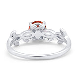 Solitaire Wedding Ring Round Simulated Cubic Zirconia 925 Sterling Silver