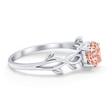 Solitaire Wedding Ring Round Simulated Cubic Zirconia 925 Sterling Silver