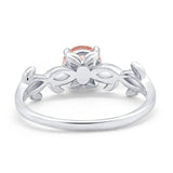 Solitaire Wedding Ring Round Simulated Cubic Zirconia 925 Sterling Silver
