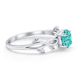 Solitaire Wedding Ring Round Simulated Cubic Zirconia 925 Sterling Silver