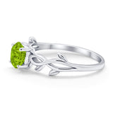 Solitaire Wedding Ring Round Simulated Cubic Zirconia 925 Sterling Silver