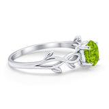 Solitaire Wedding Ring Round Simulated Cubic Zirconia 925 Sterling Silver