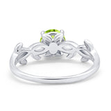Solitaire Wedding Ring Round Simulated Cubic Zirconia 925 Sterling Silver