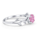 Solitaire Wedding Ring Round Simulated Cubic Zirconia 925 Sterling Silver
