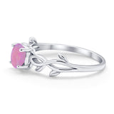 Solitaire Wedding Ring Round Simulated Cubic Zirconia 925 Sterling Silver