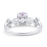 Solitaire Wedding Ring Round Simulated Cubic Zirconia 925 Sterling Silver