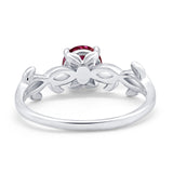 Solitaire Wedding Ring Round Simulated Cubic Zirconia 925 Sterling Silver
