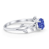 Solitaire Wedding Ring Round Simulated Cubic Zirconia 925 Sterling Silver