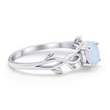 Solitaire Wedding Ring Round Simulated Cubic Zirconia 925 Sterling Silver