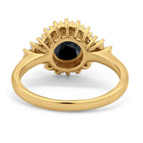 Halo Vintage Style Wedding Ring Round Simulated Cubic Zirconia 925 Sterling Silver