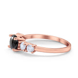 Wedding Engagement Bridal Ring Round Simulated Cubic Zirconia 925 Sterling Silver
