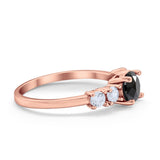 Wedding Engagement Bridal Ring Round Simulated Cubic Zirconia 925 Sterling Silver
