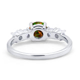 Wedding Engagement Bridal Ring Round Simulated Cubic Zirconia 925 Sterling Silver