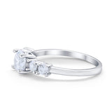 Wedding Engagement Bridal Ring Round Simulated Cubic Zirconia 925 Sterling Silver