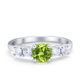 Wedding Engagement Bridal Ring Round Simulated Cubic Zirconia 925 Sterling Silver