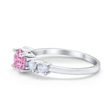 Wedding Engagement Bridal Ring Round Simulated Cubic Zirconia 925 Sterling Silver