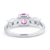 Wedding Engagement Bridal Ring Round Simulated Cubic Zirconia 925 Sterling Silver