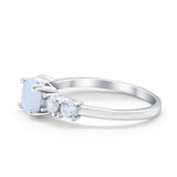 Wedding Engagement Bridal Ring Round Simulated Cubic Zirconia 925 Sterling Silver