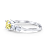 Wedding Engagement Bridal Ring Round Simulated Cubic Zirconia 925 Sterling Silver