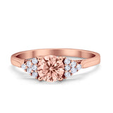 Wedding Ring Bridal Simulated Round Cubic Zirconia 925 Sterling Silver
