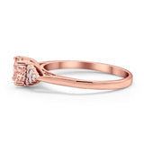 Wedding Ring Bridal Simulated Round Cubic Zirconia 925 Sterling Silver