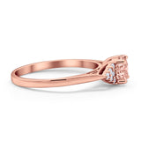 Wedding Ring Bridal Simulated Round Cubic Zirconia 925 Sterling Silver