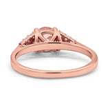 Wedding Ring Bridal Simulated Round Cubic Zirconia 925 Sterling Silver