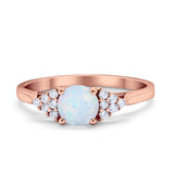 Wedding Ring Bridal Simulated Round Cubic Zirconia 925 Sterling Silver