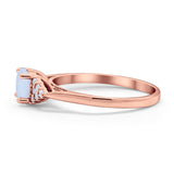 Wedding Ring Bridal Simulated Round Cubic Zirconia 925 Sterling Silver