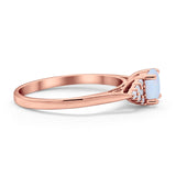 Wedding Ring Bridal Simulated Round Cubic Zirconia 925 Sterling Silver